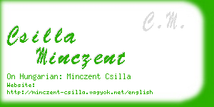 csilla minczent business card